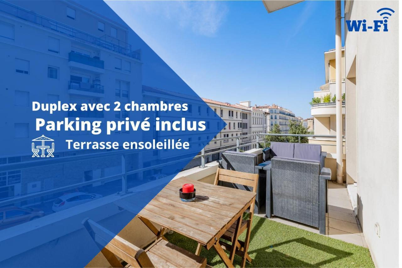 La Joliette; Duplex 2 Chambres, Parking Inclus+ Terrasse+ Ascenseur มาร์กเซย ภายนอก รูปภาพ